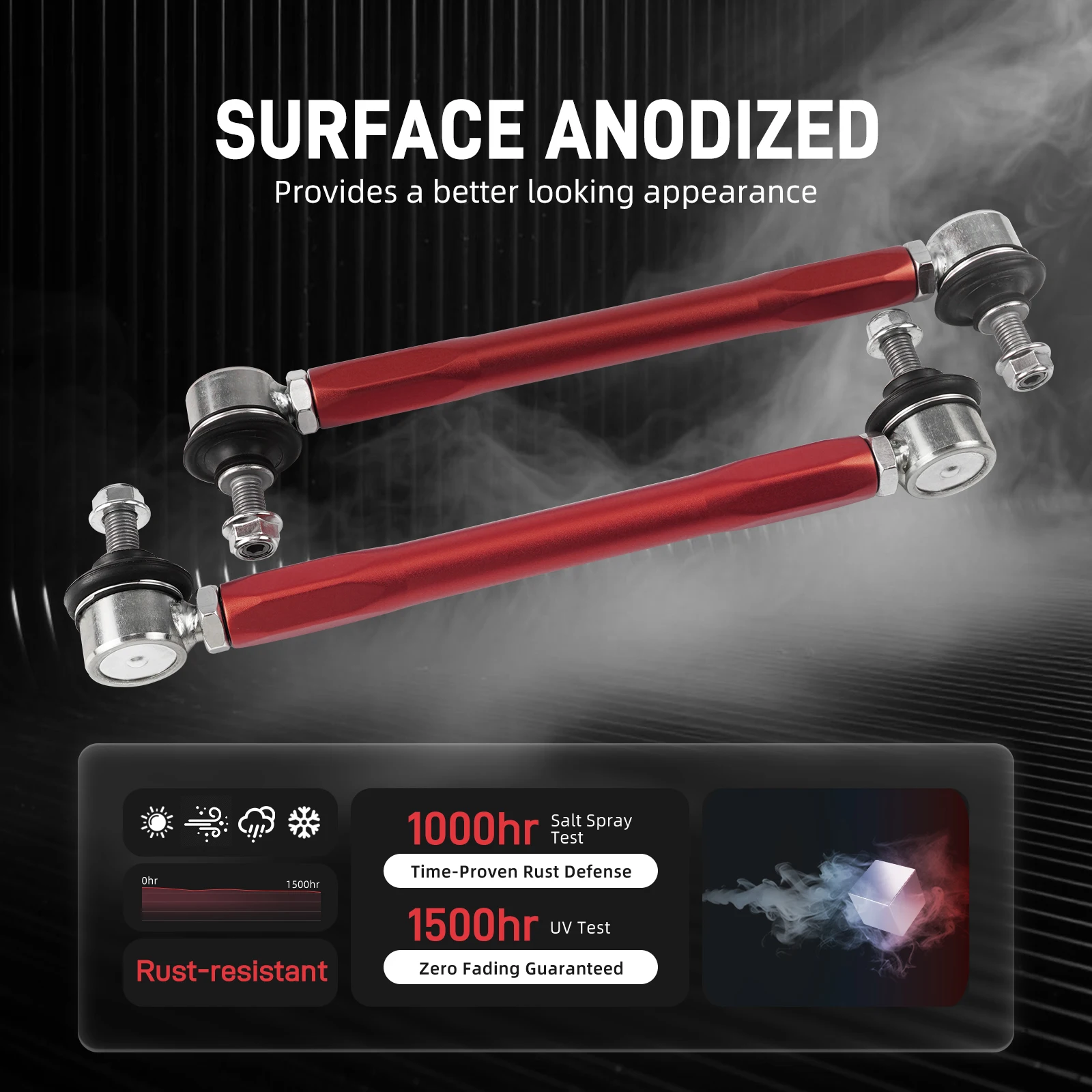 BEVINSEE Регулируемая передняя стабилизатор поперечной устойчивости/комплект концевых звеньев стабилизатора для BMW E92 E90 E91 E93 E82 E87 Z4 E89 X1 E84 Замена 31356765933/4