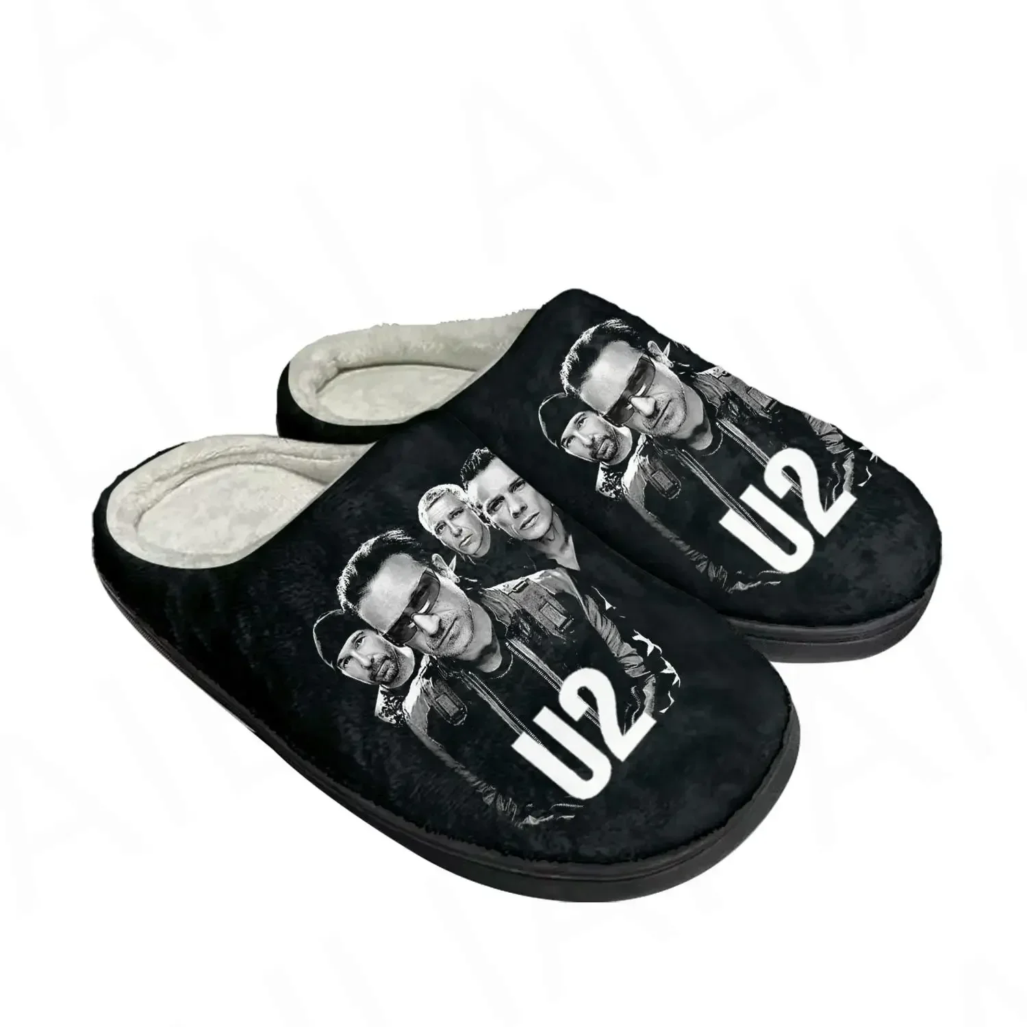 U2 Rock Band Mode Punk Hause Baumwolle Benutzerdefinierte Hausschuhe Herren Damen Sandalen Plüsch Schlafzimmer Casual Warm Halten Schuh Thermo Slipper