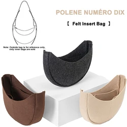 EverToner Insert Organizer Bag Fit for Polène Numéro Dix Underarm Shoulder Bag Liner Felt Makeup Organizer Storage Bags