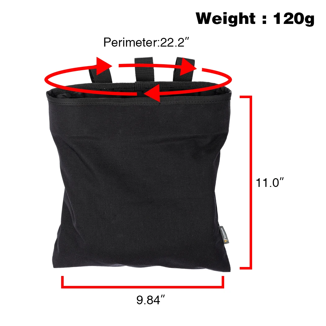 IDOGEAR MOLLE Magazine Dump Pouch Tactical Mag Drop Pouch Recycling Bag Storage Bag 3550