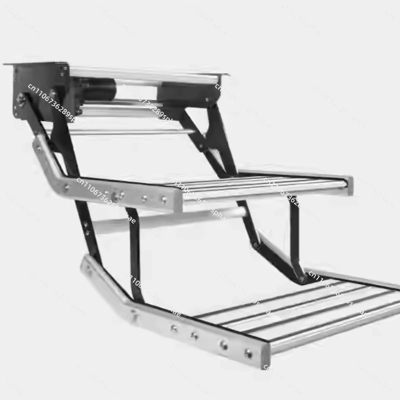 RV folding step trailer get on the bus welcome aluminum alloy manual shrinkage single layer double layer pedal electric pedal