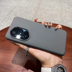 For Honor 200 Pro Case Real Liquid Silicone Skin Smooth Microfiber Fleece Slim Soft Colorful Shockproof Bumper Back Cover