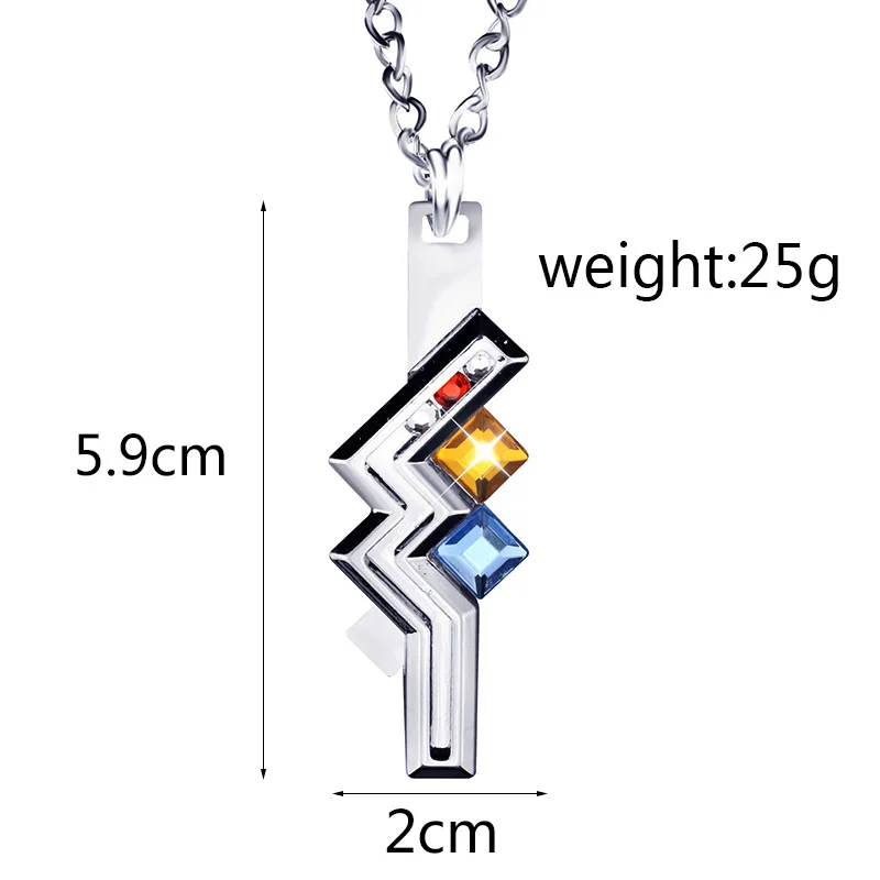 Game Periphery Necklace Exquisite Luxurious Inlay Crystal Metal Pendant Gamer Collection Jewelry for Boyfriend Birthday Gift view 5
