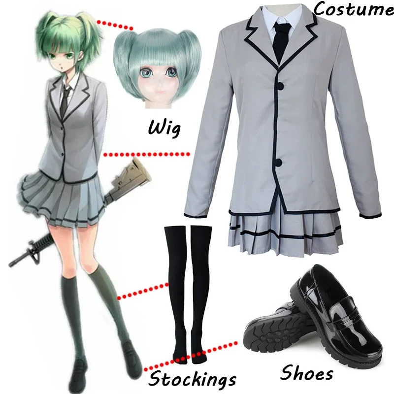 Anime Assassination Classroom Cosplay Ansatsu Kyoushitsu Kaede Kayano Cosplay Costume Kataoka Megu Coat Skirt Tie Custom Made