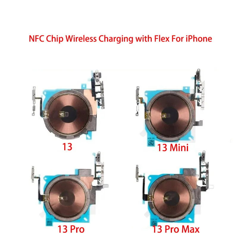 رقاقة شحن لاسلكية NFC مع حجم فليكس آيفون 11 برو ماكس 12 13 14 X XS XR ملصق لوحة الشاحن