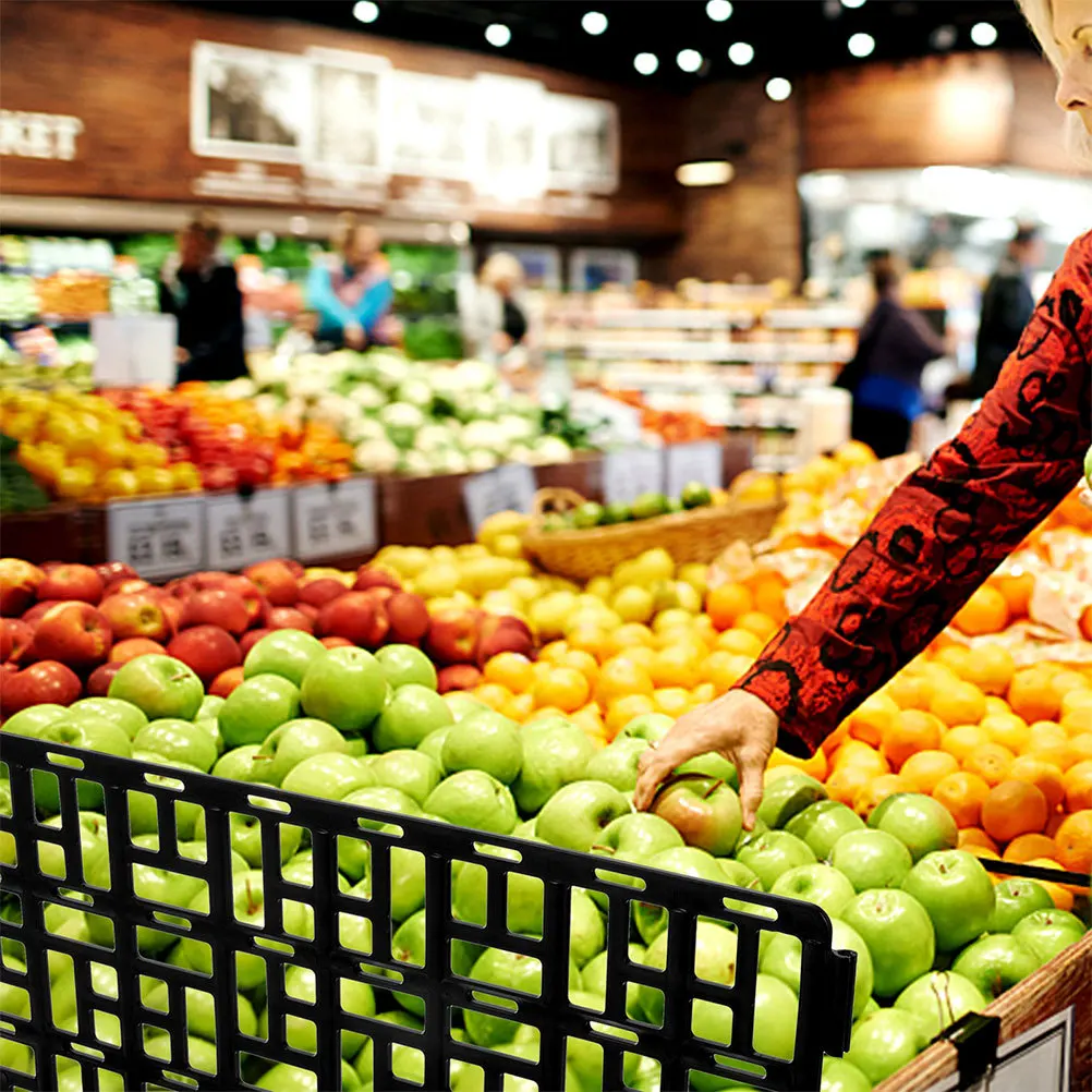 

2pcs Fresh Food Guardrail Plastic Fruit Baffle Divider For Supermarket Shelf Display Wire Fence Organized Produce Arrangement