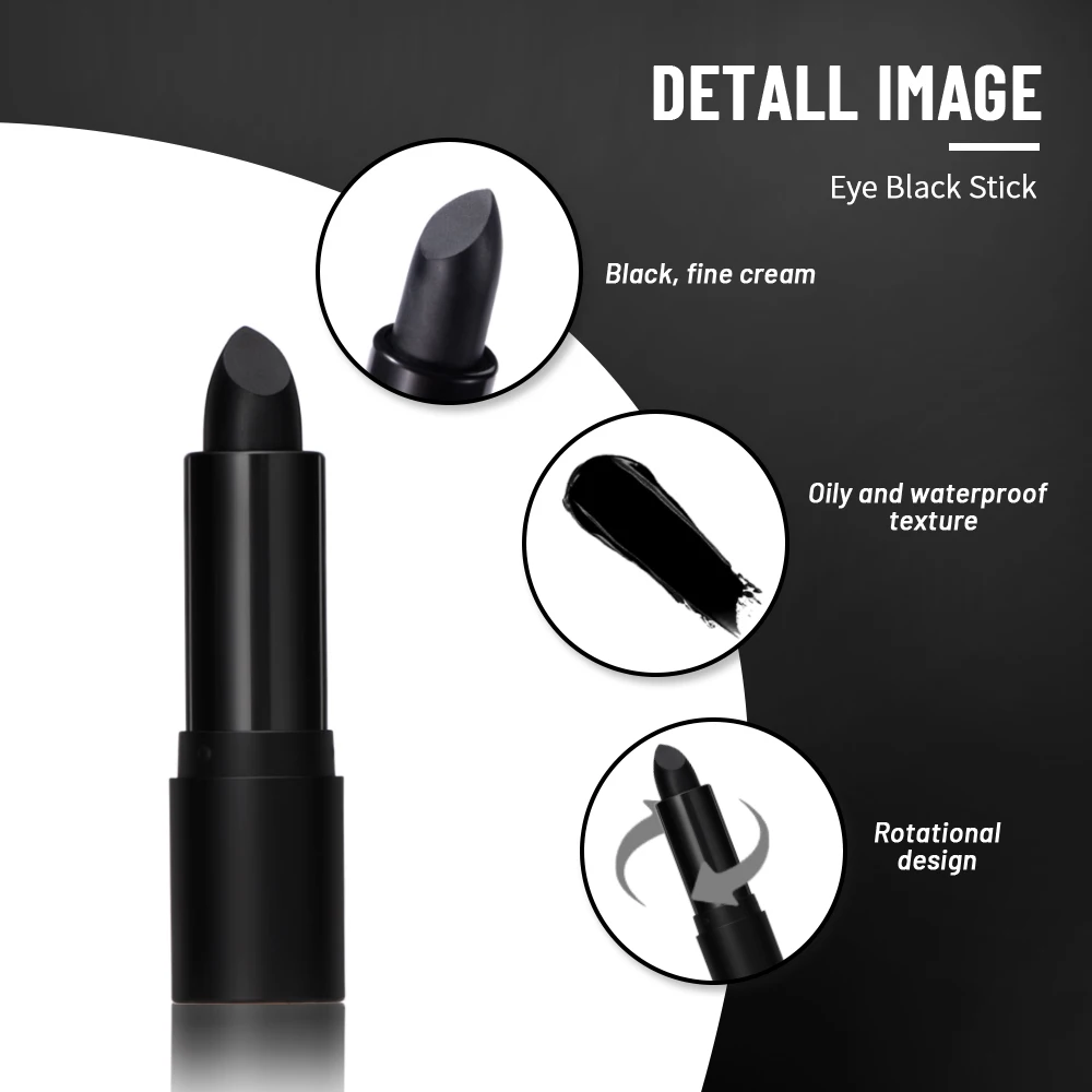 カモフラージュアイブラックスティック、特殊フェイスメイク、リップフェイスペイント、サッカー、野球、ソフトボール、スポーツ