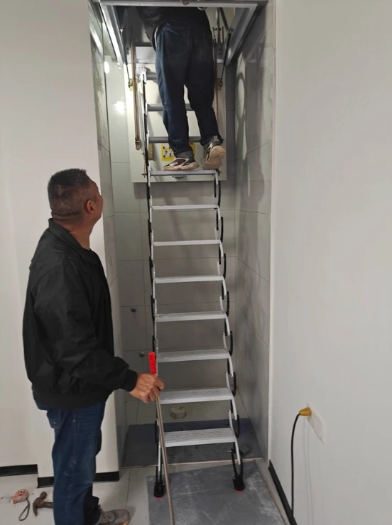 Thickened Electric Automatic Titanium Magnesium Alloy Invisible Elevator, Stretching Villa Duplex Folding Ladder