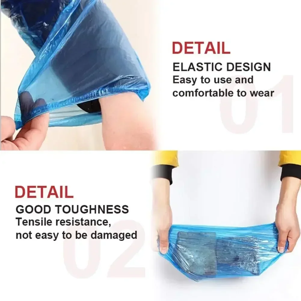 

Plastic Sleeves Covers Disposable Waterproof Arm Sleeve Protectors Blue 16" with Elastic Pack of 100/1000/2000（Hot）