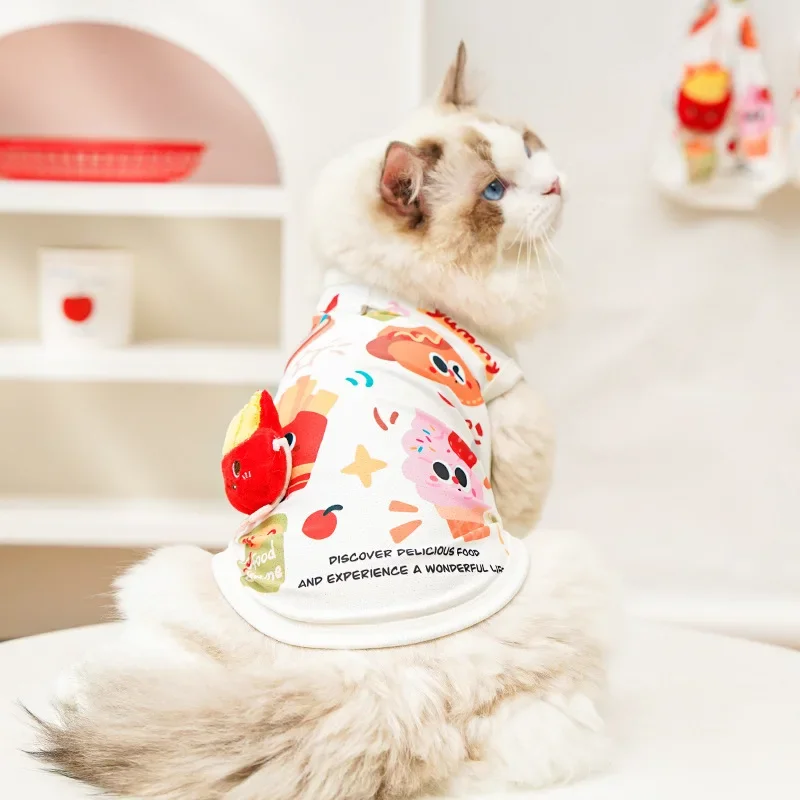 

Cat Bichon Teddy Mesh Sleeveless Vest Summer Lightweight Breathable Bowknot Pet Clothes for Small Breed Puppy Cooling Outfit