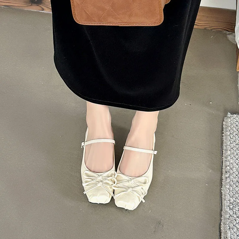 فراشة عقدة الأحذية النساء ماري جينس لوليتا أحذية الإناث الارتفاع زيادة موضة مشبك حزام السيدات الشقق مع الأحذية #5