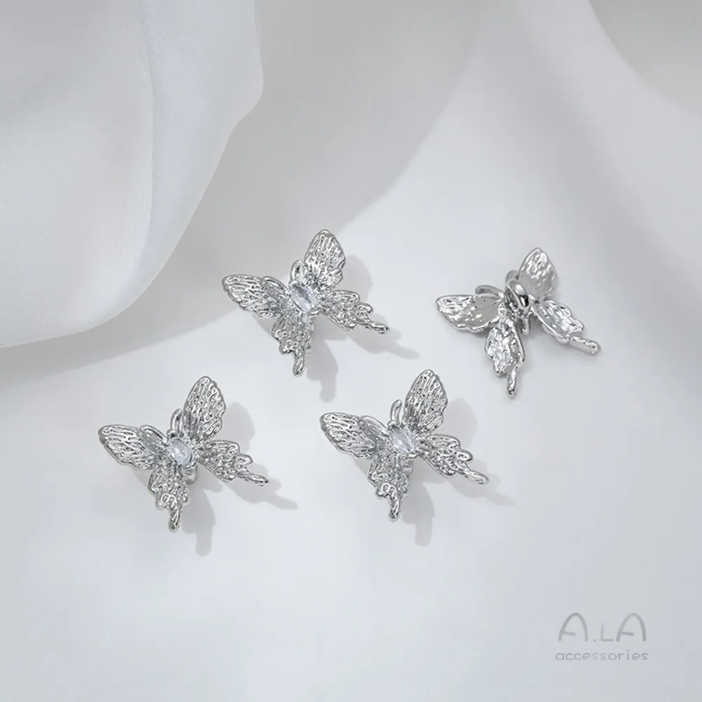 النحاس حبة 14K الذهب اللون الزركونيوم فراشة حبة فاصل اليدوية DIY بها بنفسك اللؤلؤ سوار قلادة مجوهرات الاحتفاظ اكسسوارات #6