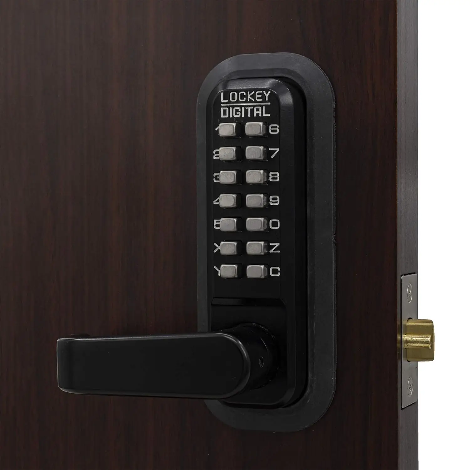 Mechanical, Keyless Lever Lock, Jet Black