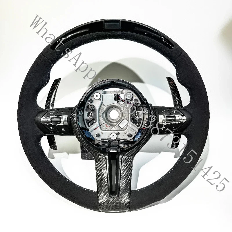 

Suitable LED sports style steering wheel F30 F10 F20 F80 F35 M3M5 carbon fiber leather steering wheel