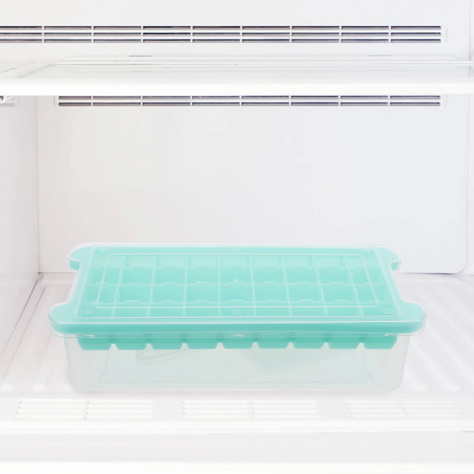 

1 set Ice Cube Mold Tray Silica Gel Quick Demould Freezer Storage Container Home Kitchen Bar Use Ice Balls Making