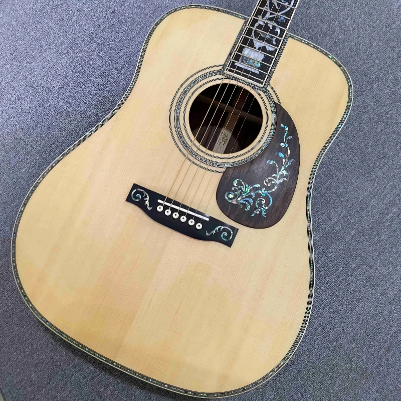41 Inch D45 Acoustic Guitar Wooden Vase Classic Solid Top Ebony Neck Folk Guitar Solo High Quality Delivery Included Gift 2026 view 3