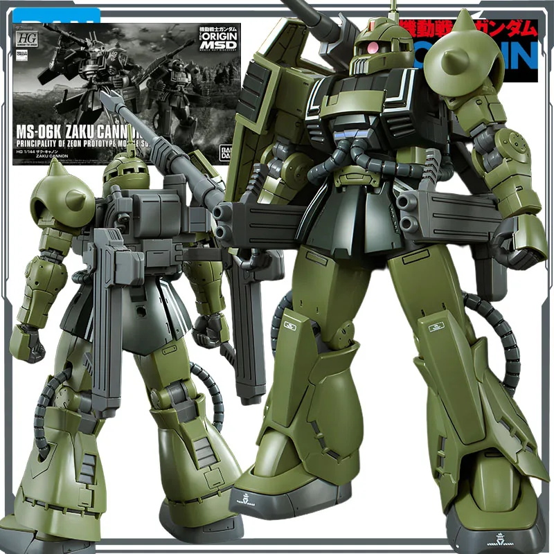 

Bandai Original MODEL KIT GUNDAM HGGTO MS - 06K ZAKU CANNON 1/144 Аниме Фигурка Сборка Модель Игрушки Модель Подарки для мальчиков