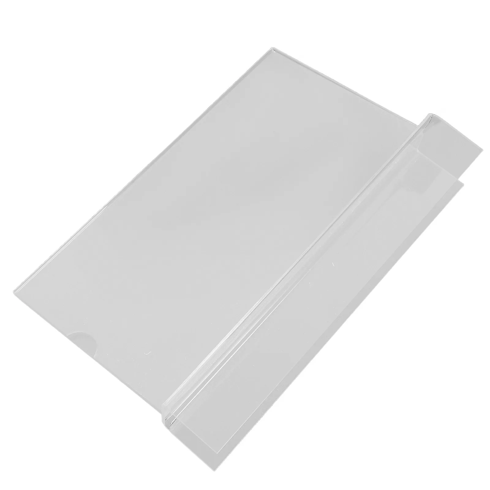 

Acrylic Desk Clear Vertical Top Acrylic Tags Load Display Stand For Retail T Shape Mini Sign Display Holder