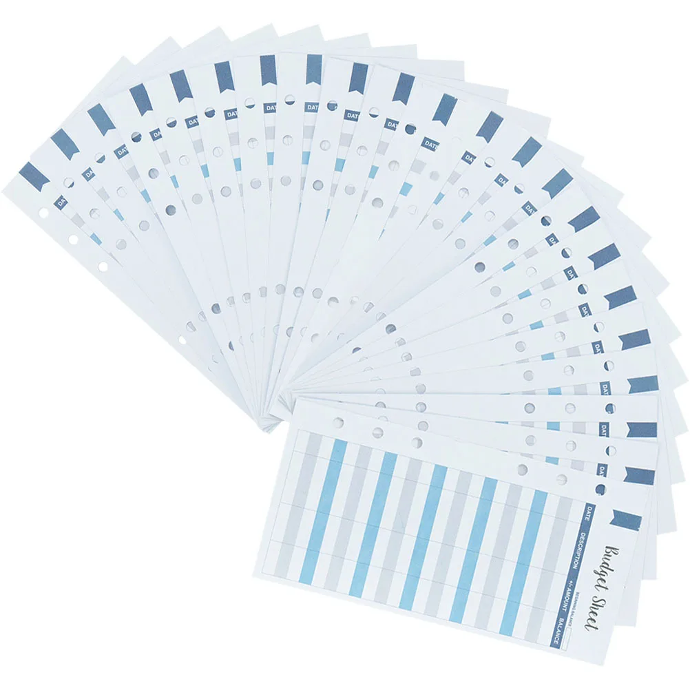 أوراق ميزانية لتتبع النفقات، مخطط نقدي، 50 ورقة، مادة آمنة عملية، لوازم مكتبية منزلية، مجلد ميزانية #5