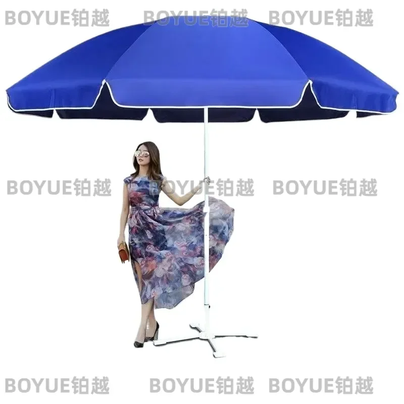 Large Commercial Sun Umbrella for Outdoor Street Stall Tricycle Business Patio Shade Canopy Heavy Duty UV Protection Parasol