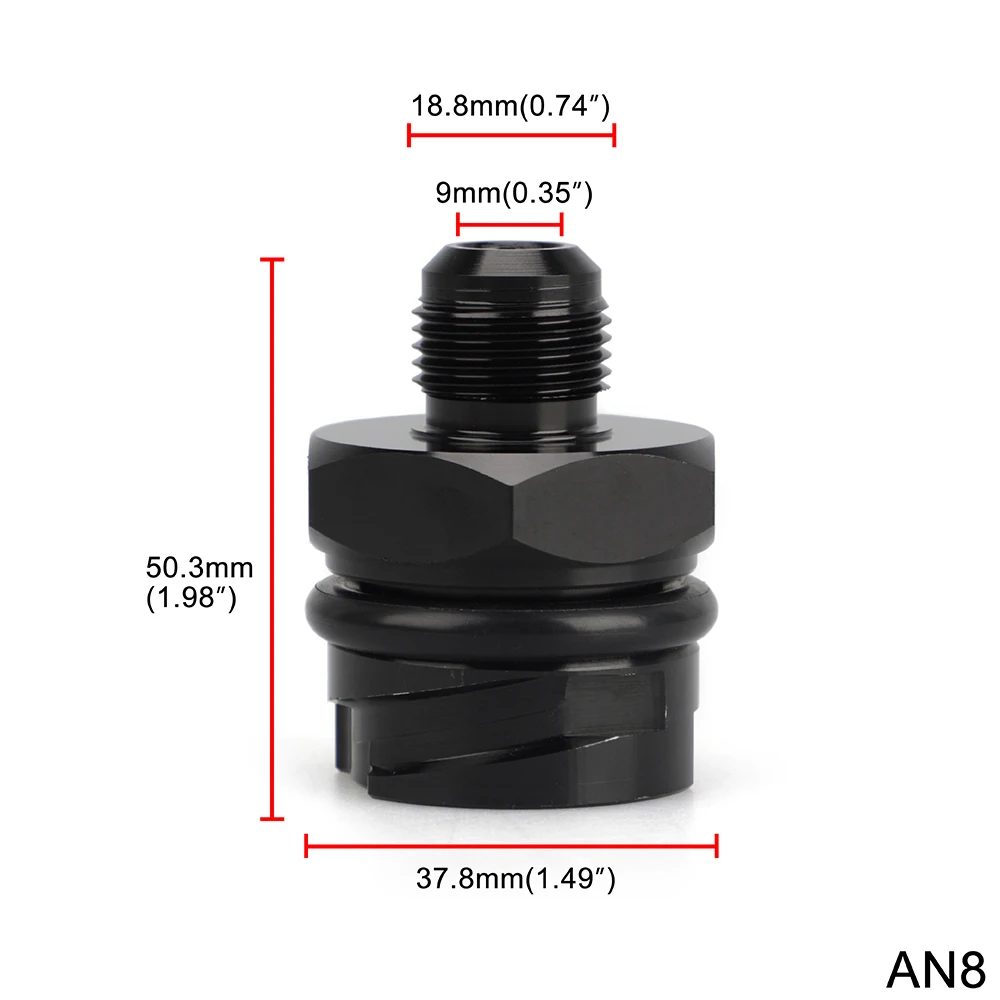 For LEXUS LSX LS1/LS6/LS2/LS3/LS7 Billet Aluminum Black Valve Cover Oil Cap w/ -10 AN /8 AN/6 AN Fitting Breather