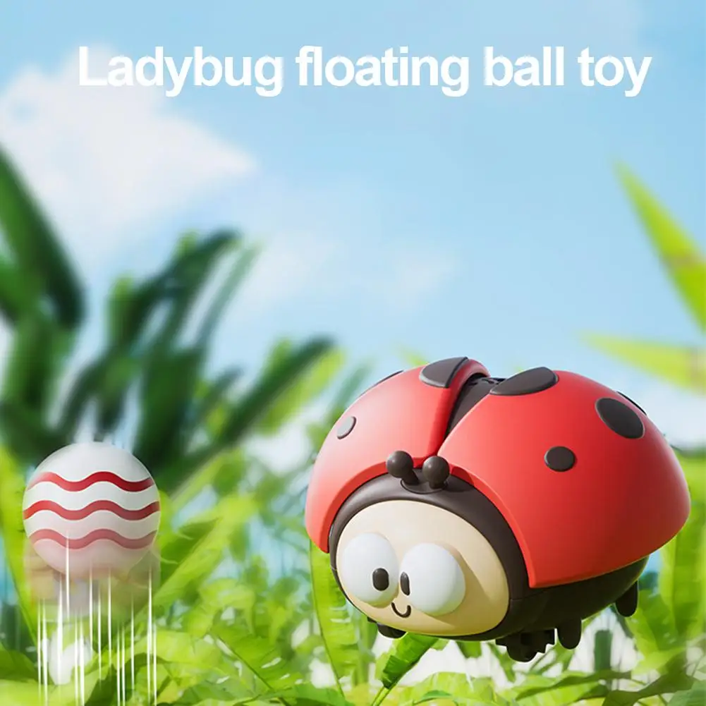 Ladybug Floating Ball Blowing Toy - Novelty Levitation Air Flow Focus Training Game, Early Educational Montessori Toy
