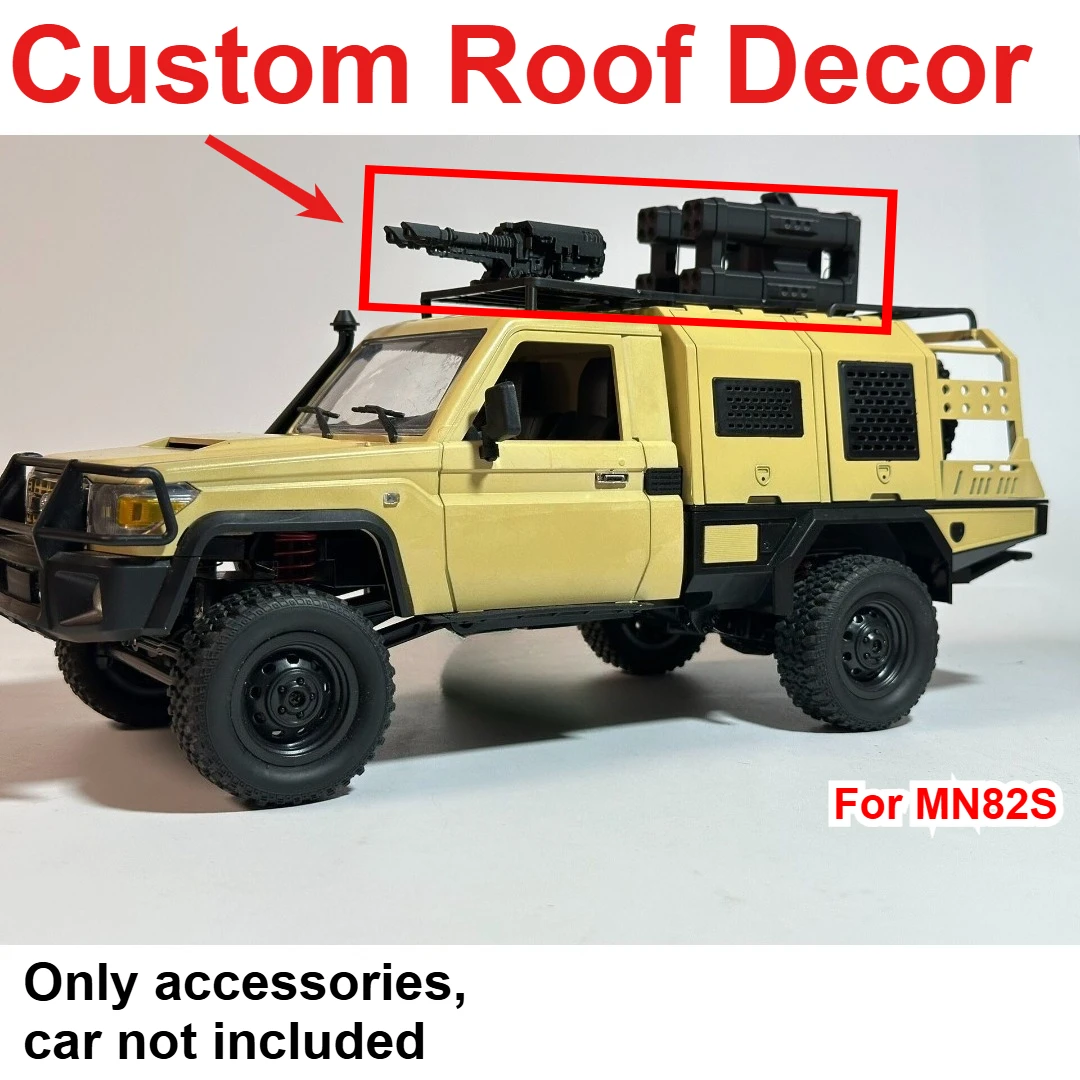 RC Off Road Car Vehicle Roof Decor Custom Model Number For 1/12 MN82S Decorative Styling Parts Decor Upgrade Mod Accessories