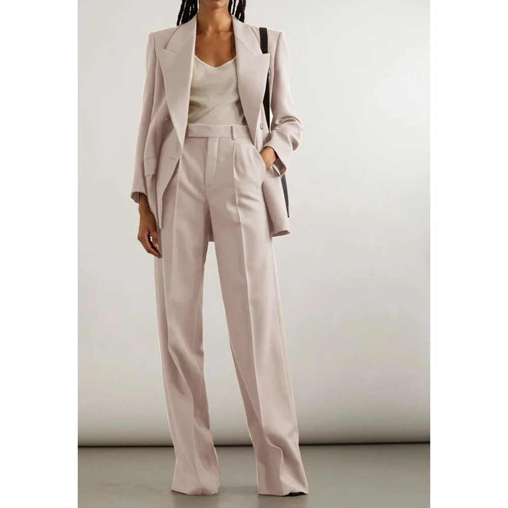 Women\'s Suit Two Piece Suit Single Breasted Elegant Fashion Pants Suit Collar Casual Work Clothes Party Business Pants Suit