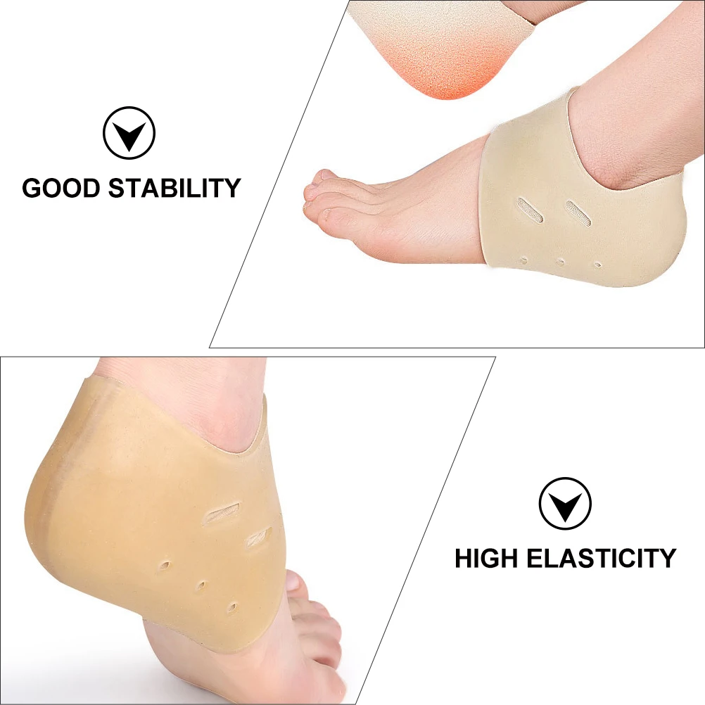 

2 Pcs Heel Protective Cover Cushion Pads Durable Protectors Support Shock Absorption Anti Slip High Elasticity No Deformation
