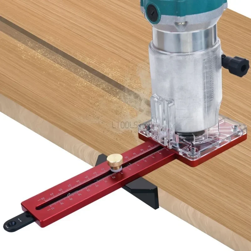 Electric Trimming Machine Wood Router Milling Circle Slotting Base with Scale Woodworking Circle Cut Jig Slotting Guide Locator