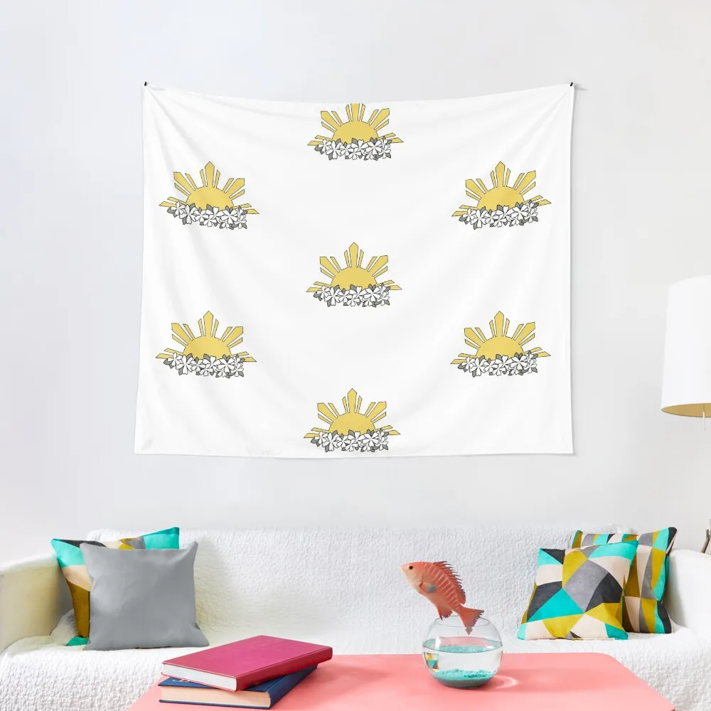 

Filipino Sampaguita Design Tapestry On The Wall Decoration Aesthetic Funny Tapestry