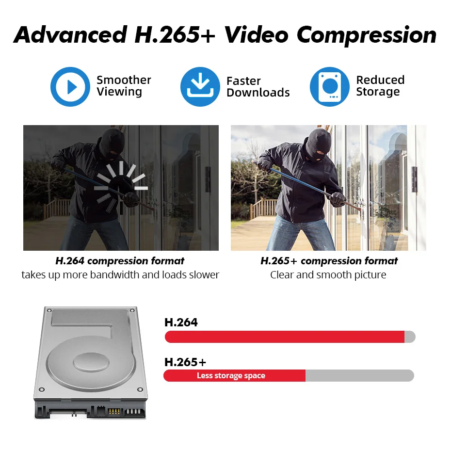 FUERS 7-calowy ekran NVR 8CH bezprzewodowy NVR zestaw bezpieczeństwa WIFI H.265 nadzór CCTV rejestrator audio-wideo