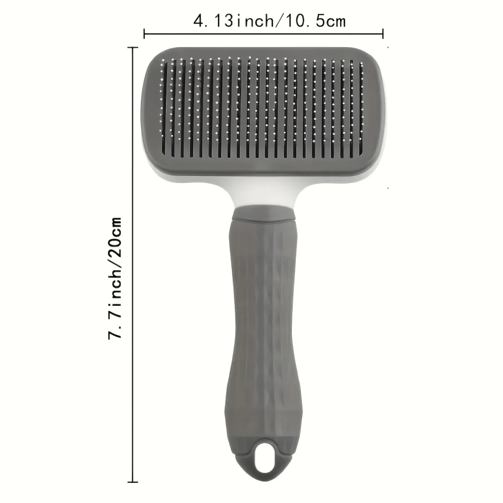 Pet Grooming Brush Easy-Clean One-Click Hair Removal Self-Cleaning for Cats Dogs All Seasons Pet Care Tool