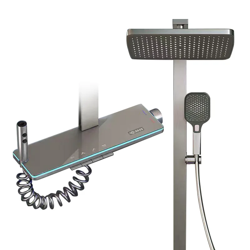 

Thermostat, shower, shower, digital display, ambient light, milky white, bathroom, household, pressurized