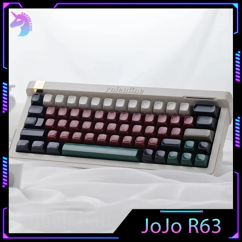 

Механическая клавиатура JoJo R63, проводная клавиатура, однорежимная игровая клавиатура Hot Swap Gastek, под заказ, из алюминиевого сплава, с корпусом, геймерская клавиатура Keyboa