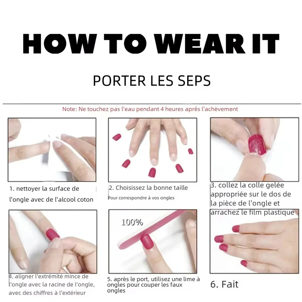 24Pcs Holographic Short Stiletto Press on Nails Reusable Fake Nails with Glue Sticker DIY Manicure Accessories