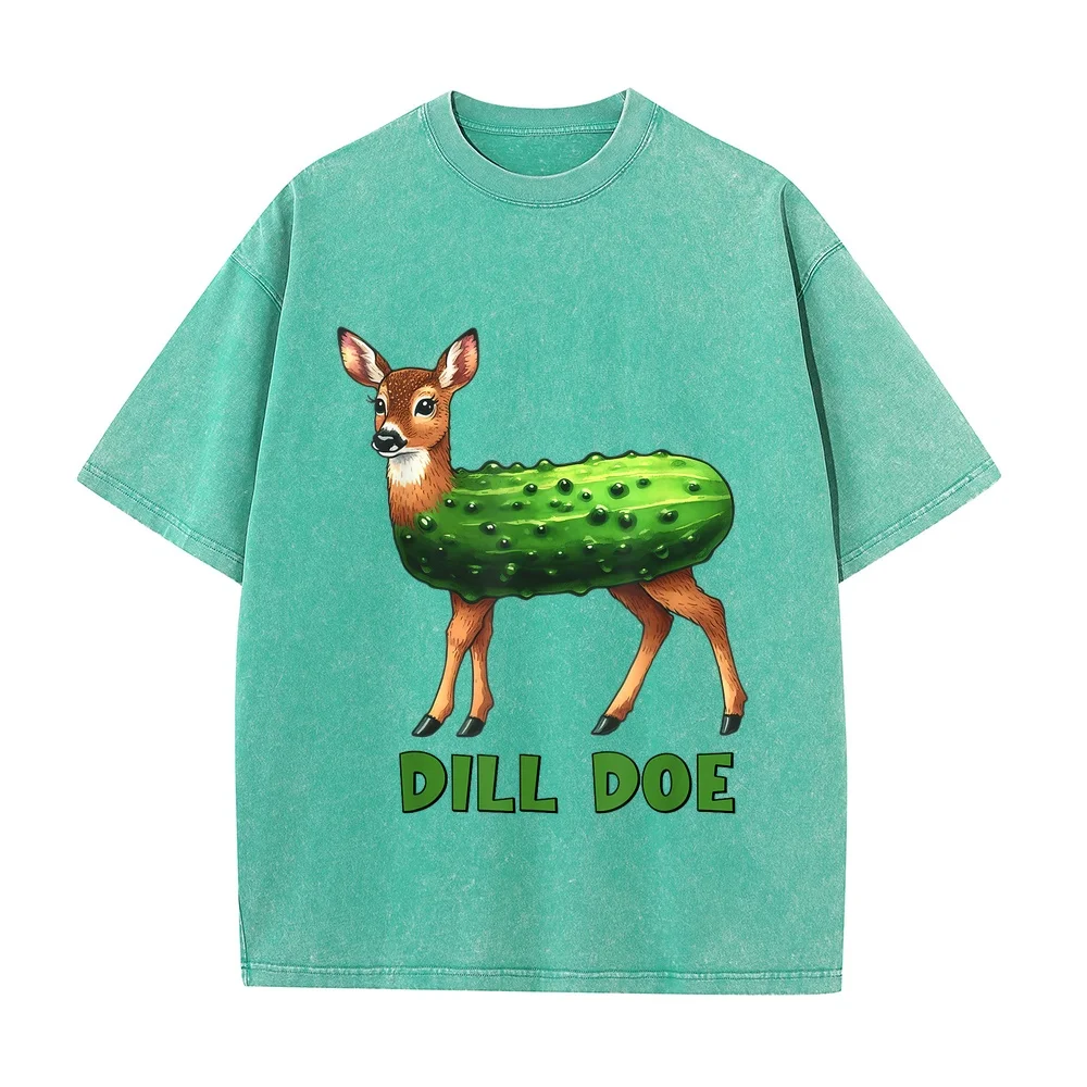 Dill Doe Funny Adult Humor Inappropriate Pickle Man's T-Shirt Men Overfit Short Sleeve T Shirt Man Cotton 100% Men's Graphic