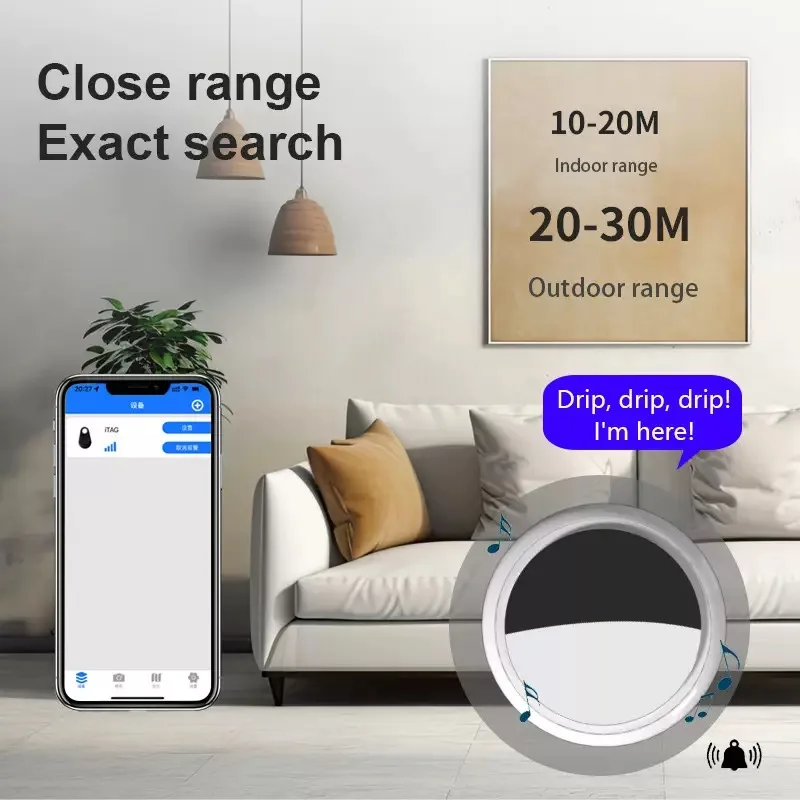 جهاز تعقب بلوتوث ذكي يعمل بنظام Android Airtag APP ITag لمكافحة فقدان نظام تحديد المواقع محدد موقع الحيوانات الأليفة مكتشف علامات الهواء للطفل Apple Airtag
