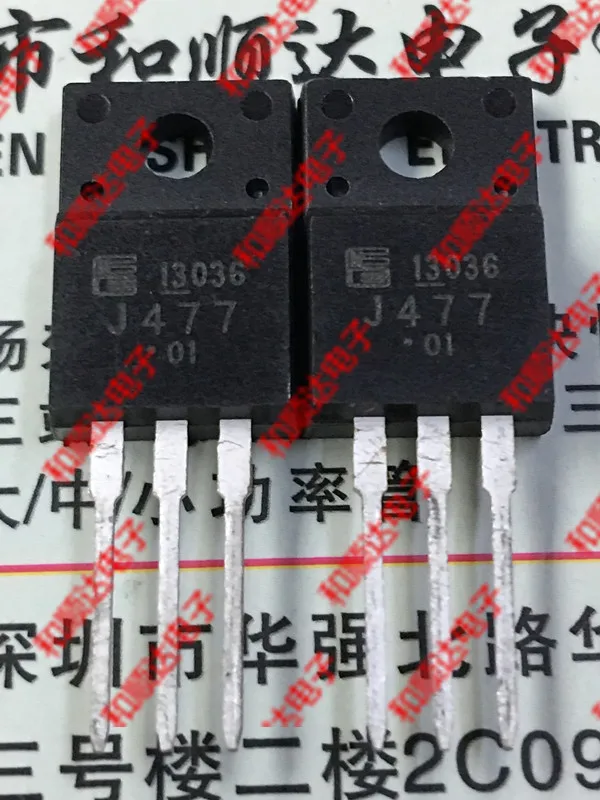 Original New 5pcs / 2SJ477 J477  TO-220F  -60V -25A TO220F