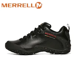 Oryginalny Merrell Outdoor męska Camping skórzane buty sportowe, wysokiej jakości mężczyzna alpinista wspinaczka 81996 buty do chodzenia 39-45