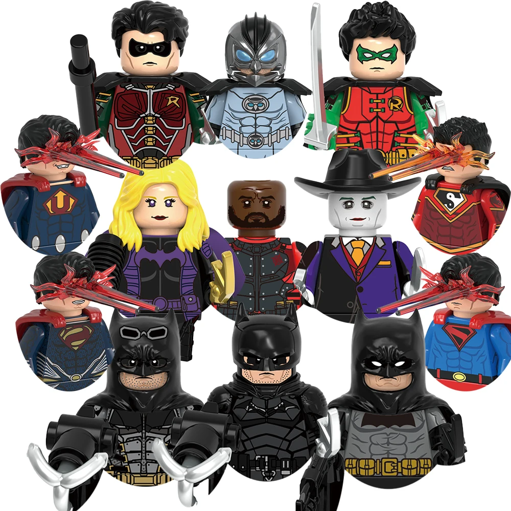 Bloques de Construcción World Legends Superman GH0692-0707, Juguetes de Regalo, Mini Figuras de Acción de Héroes, Bloques de Construcción para Niños, Regalos para Fiestas