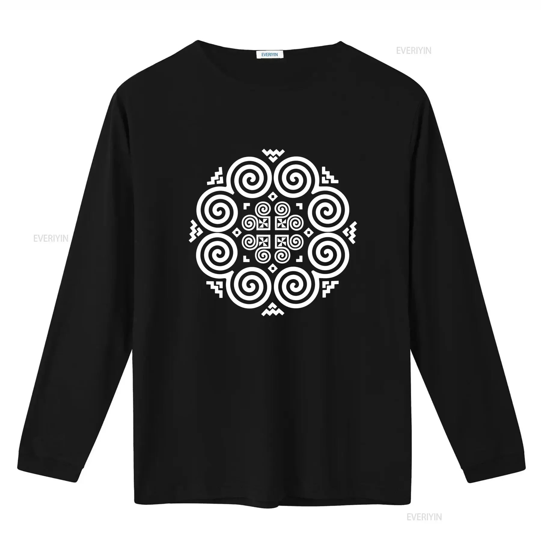 Stylish Hmong Logo Culture Indigenous Southeast Asia Print  T Shirt vintage Washed Stretched streetwear Versatile Comfortable