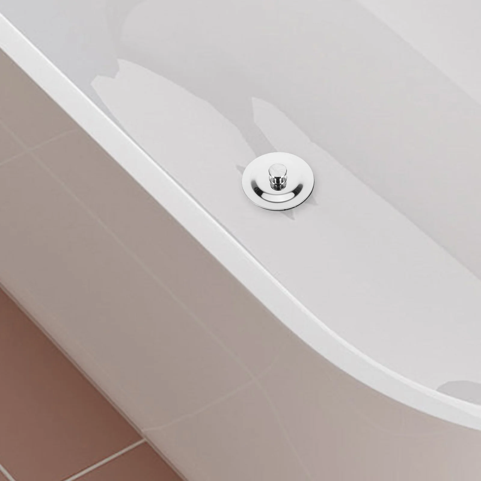 

Stainless Steel Tub Drain Stopper Black Rubber Stopper Bathtub Plug Drain Cover Bathroom Plug for Kitchen Bathroom