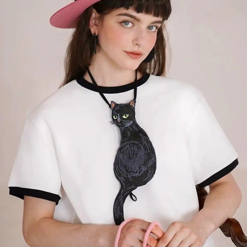 Novelty Retro Personality Cat Tie Original Design Niche Design Bow Tie Festive Design Cat-Shaped Lucky Cat Tie Parties