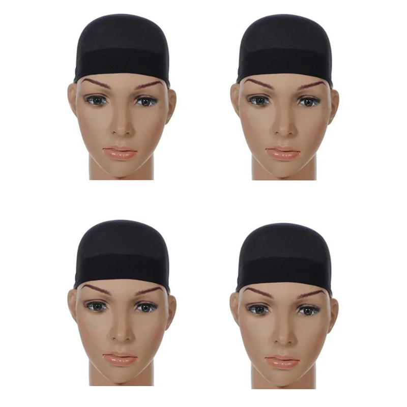 

【SEE】8X Deluxe Wig Cap Hair Net For Weave Hair Wig Nets Stretch Mesh Wig Cap For Making Wigs Free Size(Black)