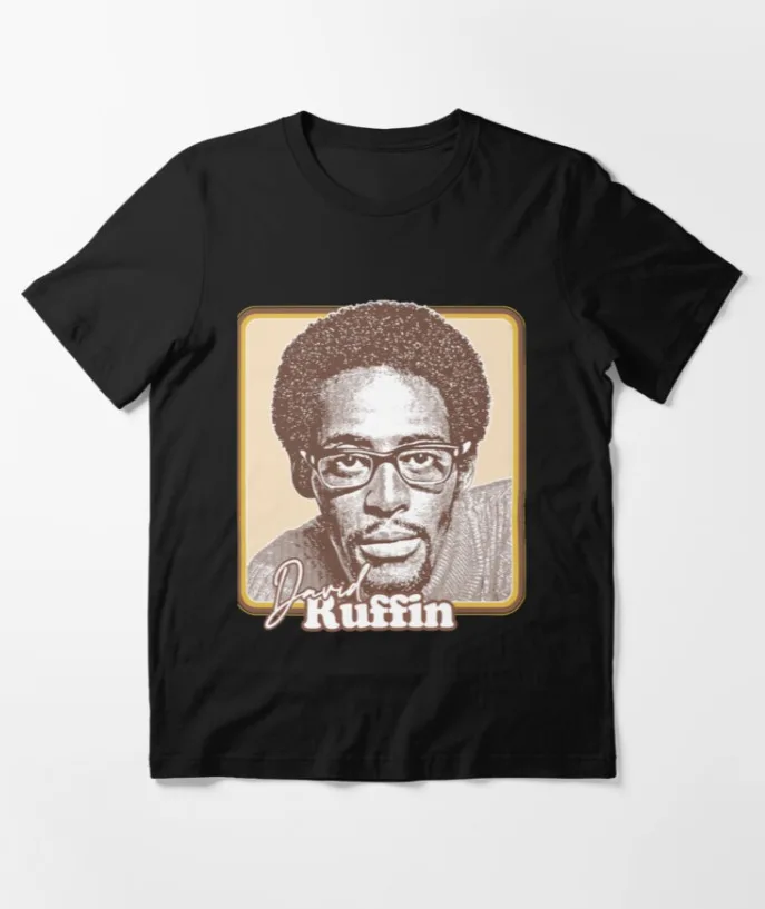 Camiseta retrô masculina e feminina de algodão, David Ruffin, S-4XL, EE913