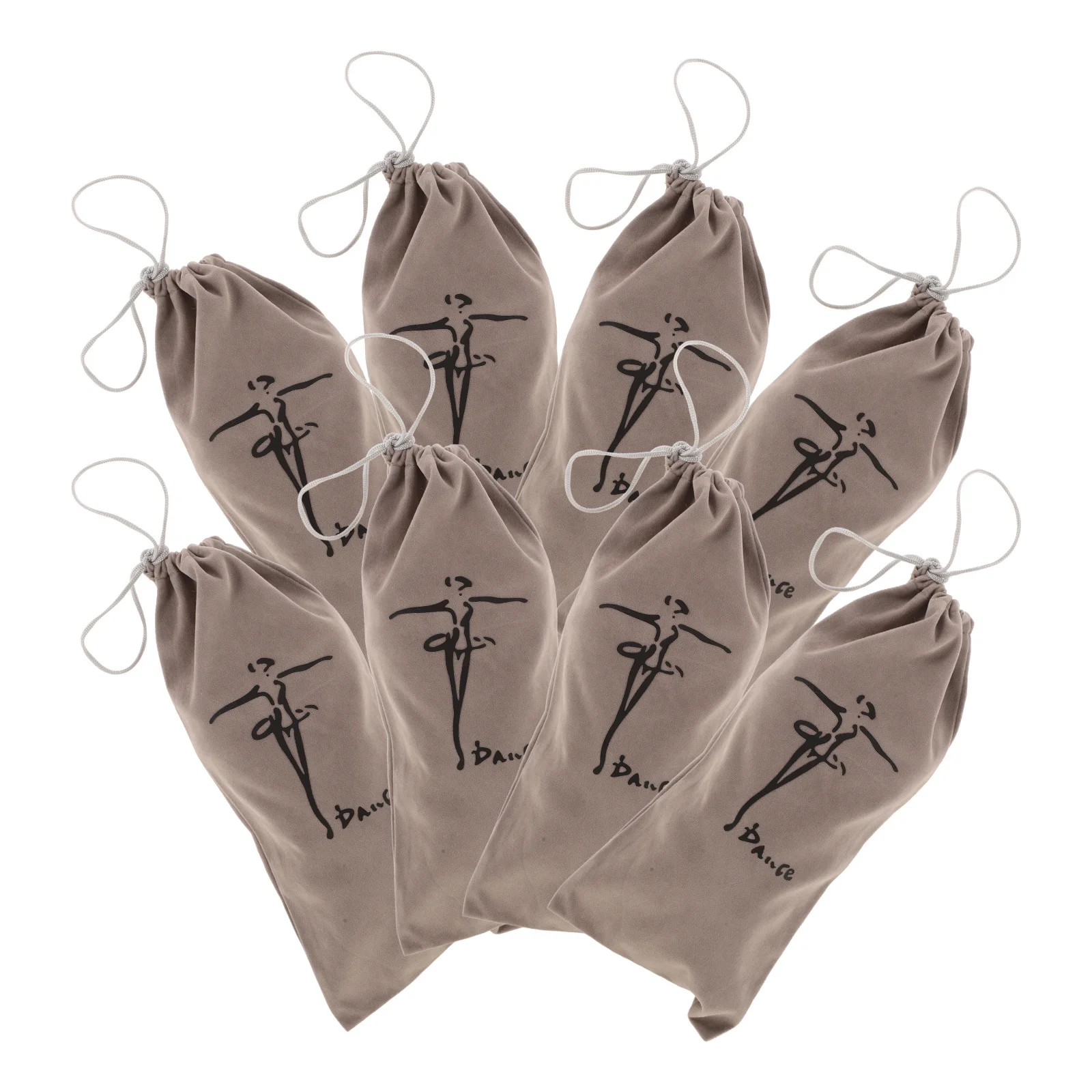

8Pcs Ballet and Latin Dance Shoe Storage Bags Flannel Drawstring Dustproof Organizer for Women Ballet Shoe Bag