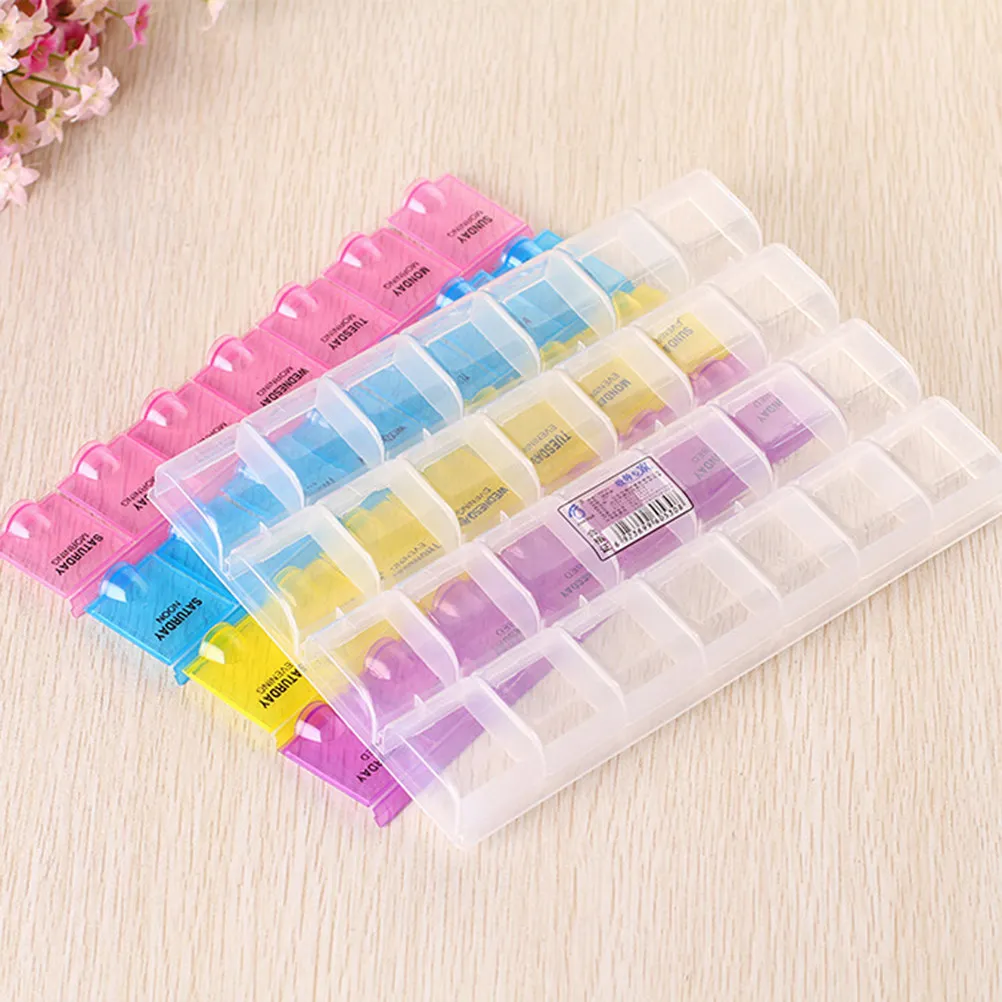 Pill Organiser Daily Morning Evening Organizer Compact Weekly Dispenser Hourly Personal Afternoon Night Container