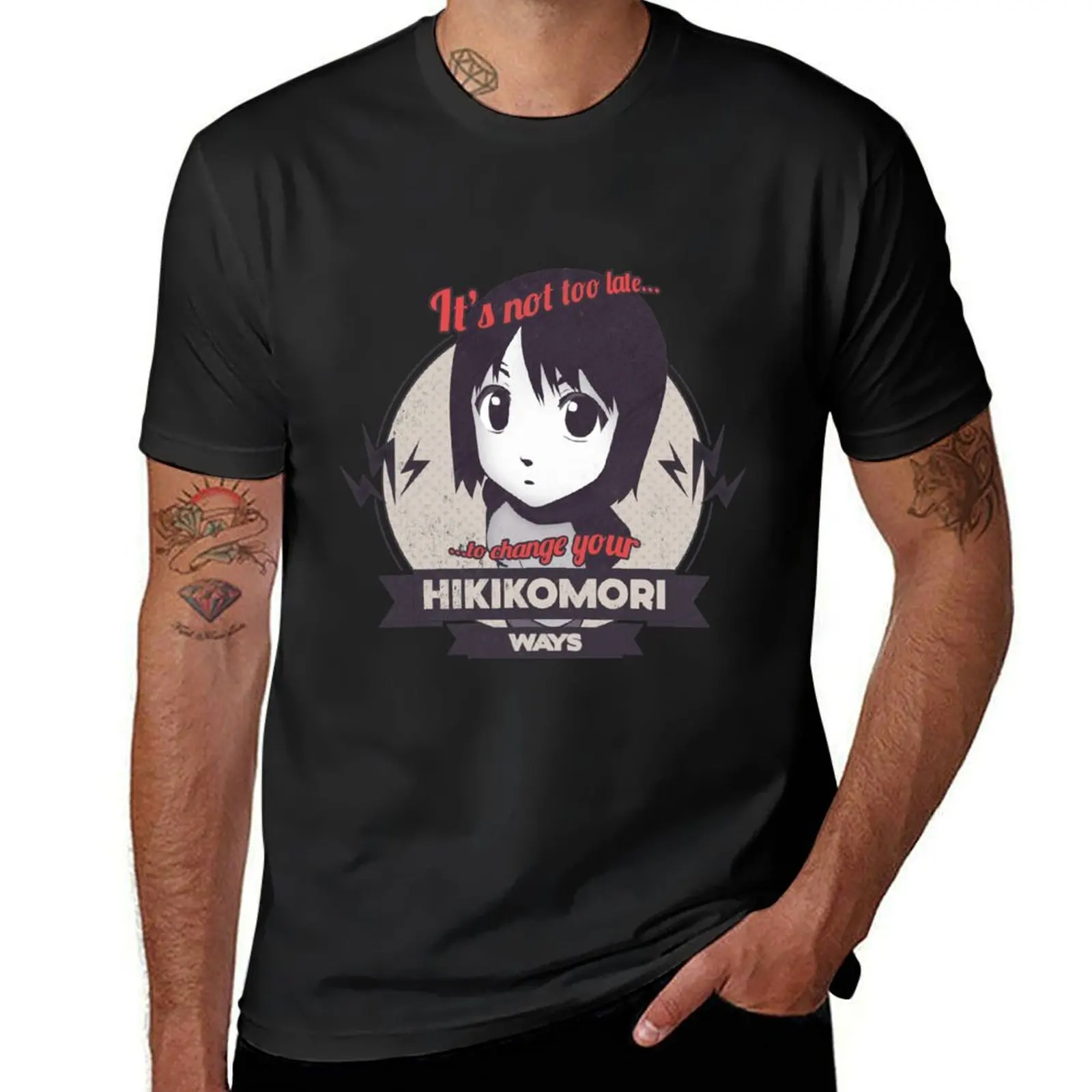 NHK It's Not Too Late To Change Your Hikikomori Ways! T-Shirt customs graphics fitted t shirts for men