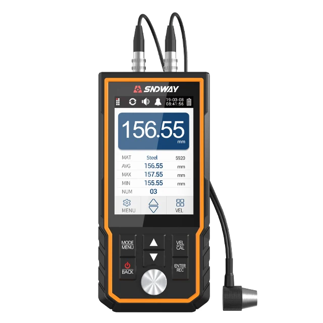 digital ultrasonic thickness gauge metal plastic ceramic glass aluminum copper glycerin ultrasound measure thickness